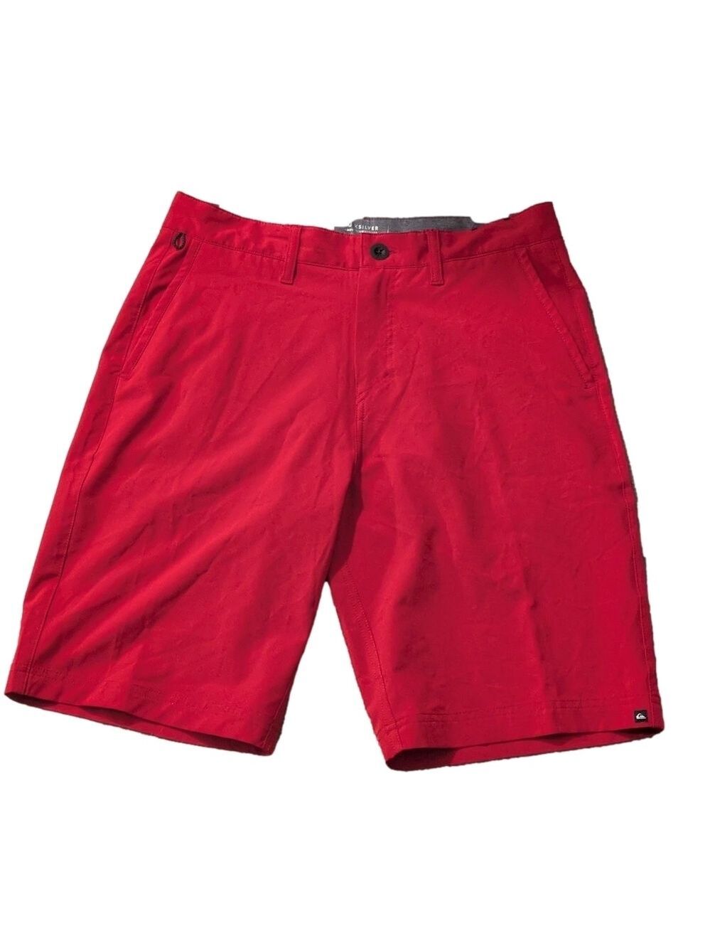 Quicksilver Red Amphibian Shorts In And Out Of The Water Size 30